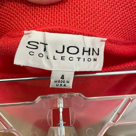 St. John Collection Coral Santana Knit Straight Skirt Midi 4 - Picture 2 of 4